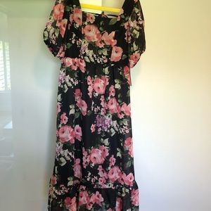 Girls flower print dress